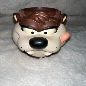 Vintage Tasmanian Devil Taz 3D Character Mug Warner Bros Looney Tunes